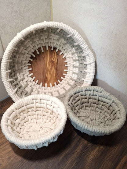 Makramee-Schalen im 3er-Set